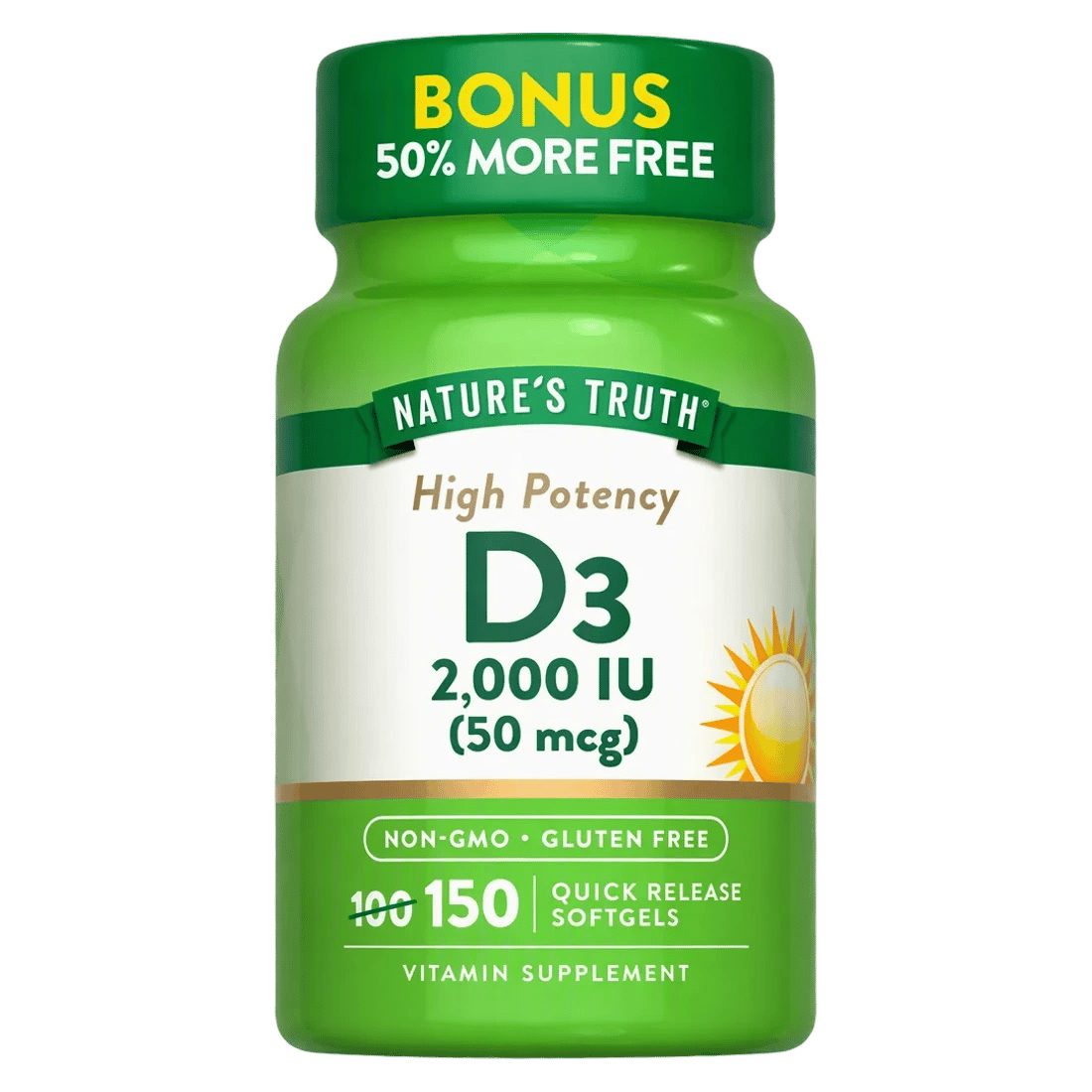 Nature's Truth Vitamin D3 2000 IU (50mcg); 150 Softgels