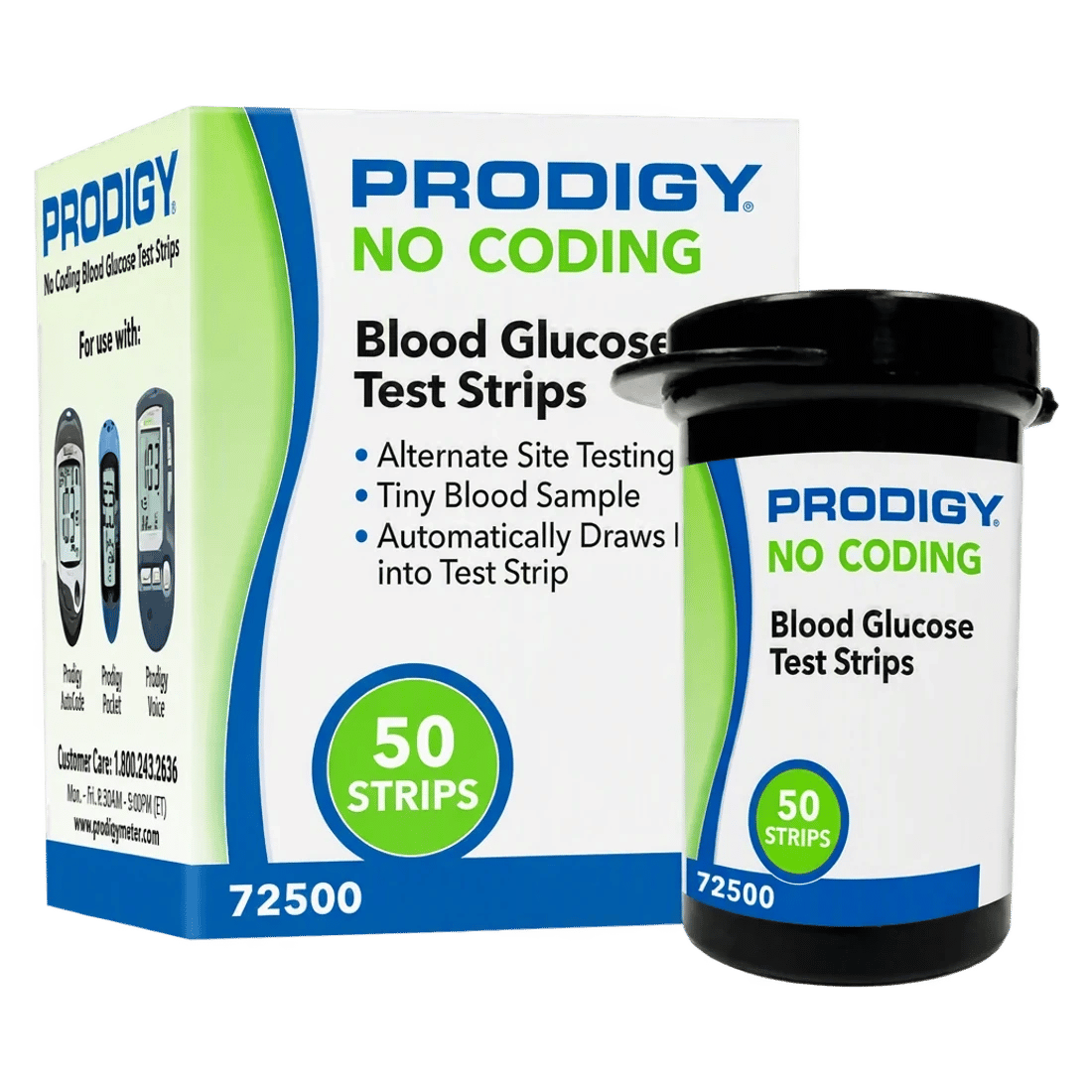 Prodigy Blood Glucose Test Strips 50's