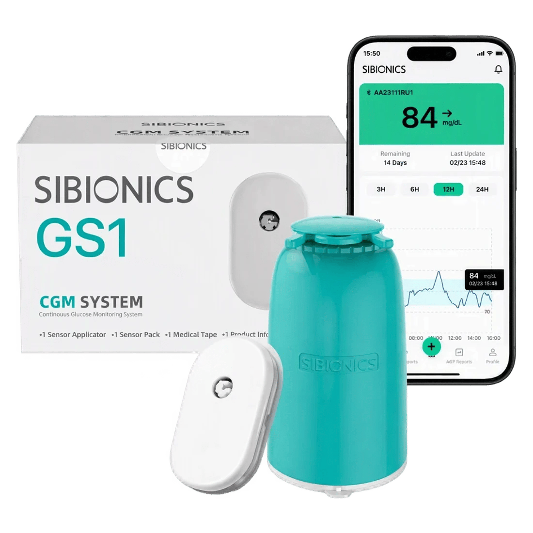 Sibionic Gs1 Continuous Glucose Monitoring (Cgm) Device