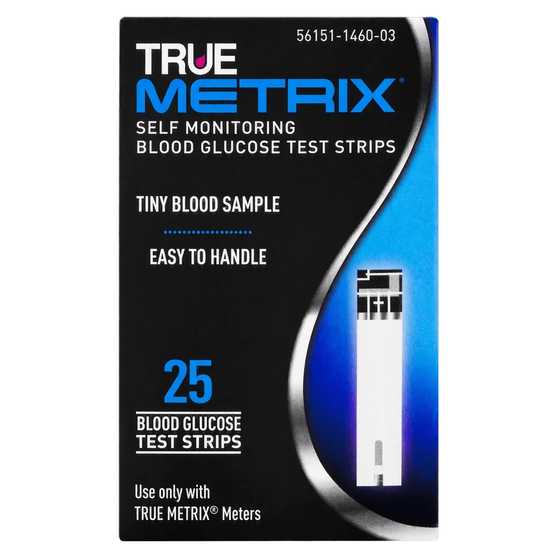 True Metrix Blood Glucose Test Strips 25's